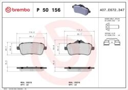BREMBO fékbetét készlet P50 156