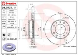 BREMBO Féktárcsa belső hűtés Ø299mm 09. D431.11