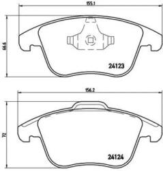 BREMBO fékbetét készlet, tárcsafék P24 076