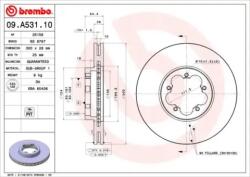 BREMBO Féktárcsa szellőző Ø300mm 09. A531.10
