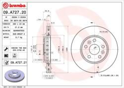 BREMBO Féktárcsa szellőző Ø280mm 09. A727.21