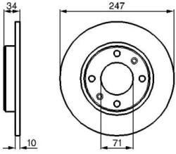 Bosch tömör féktárcsa Ø247, 5 mm 0 986 478 359