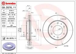 BREMBO féktárcsa belső hűtés Ø294mm 09. D576.11
