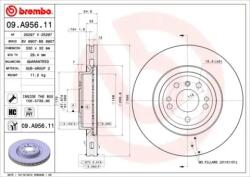 BREMBO Féktárcsa szellőző Ø330mm 09. A956.11