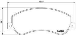 BREMBO fékbetét készlet, tárcsafék P24 064