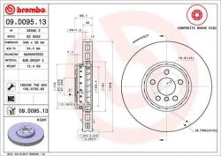 BREMBO Féktárcsa Kétrészes féktárcsa Ø348mm 09. D095.13