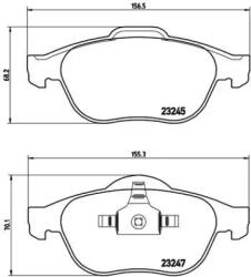 BREMBO fékbetét készlet, tárcsafék P68 030