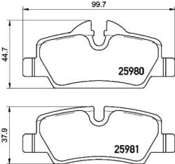 BREMBO fékbetét készlet, tárcsafék P06 090