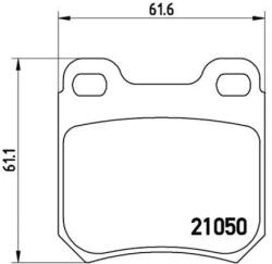 BREMBO fékbetét készlet, tárcsafék P59 014