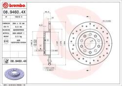 BREMBO féktárcsa perforált Ø264mm 08.9460. 4X