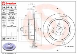 BREMBO féktárcsa 09. D719.11 - runder