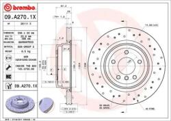 BREMBO féktárcsa perforált/belső hűtéses Ø336mm 09. A270.1X