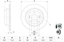 Bosch szellőző féktárcsa Ø314mm 0 986 479 F43