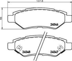 BREMBO fékbetét készlet P09 014