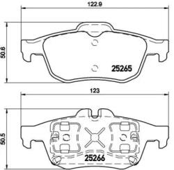 BREMBO fékbetét készlet, tárcsafék P68 057