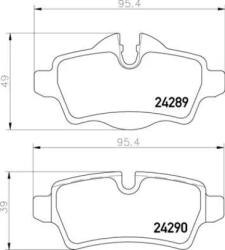 BREMBO fékbetét készlet, tárcsafék P06 103