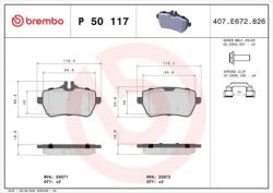 BREMBO fékbetét készlet P50 117