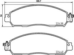 BREMBO fékbetét készlet, tárcsafék P56 118
