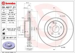 BREMBO Féktárcsa szellőző Ø350mm 09. A817.21