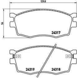 BREMBO fékbetét készlet P30 026