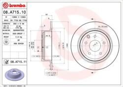 BREMBO Féktárcsa tömör Ø292mm 08. A715.11