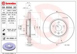 BREMBO Féktárcsa szellőző Ø300mm 09. B356.21
