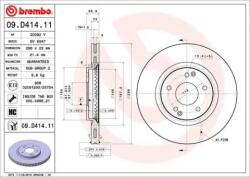 BREMBO Féktárcsa belső hűtés Ø298mm 09. D414.11