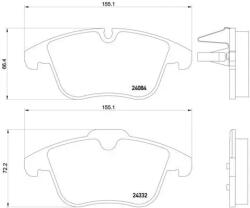 BREMBO fékbetét készlet P61 106