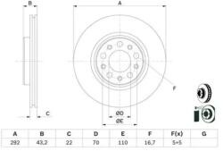 Bosch szellőző féktárcsa Ø292mm 0 986 479 D99