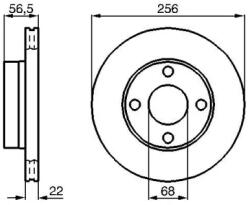 Bosch szellőző féktárcsa Ø256mm 0 986 478 550
