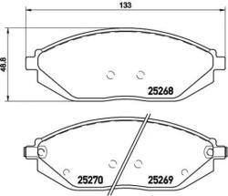 BREMBO fékbetét készlet, tárcsafék P10 054