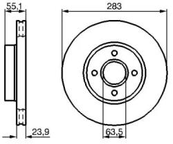 Bosch szellőző féktárcsa Ø282, 8mm 0 986 478 814