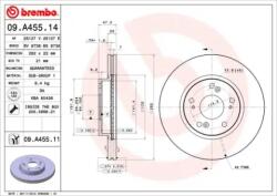 BREMBO Féktárcsa szellőző Ø282mm 09. A455.11