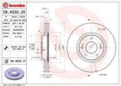 BREMBO Féktárcsa szellőző Ø300mm 09. A532.21