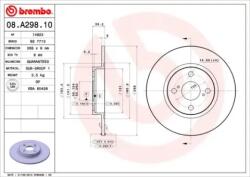 BREMBO Féktárcsa tömör Ø266mm 08. A298.10