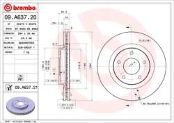 BREMBO Féktárcsa szellőző Ø294mm 09. A637.21