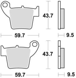 BRAKING fékbetét, FÉK (szinterezett keverék CM46) 2 db egy csomagban