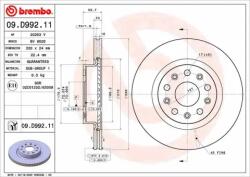 BREMBO féktárcsa 09. D992.11
