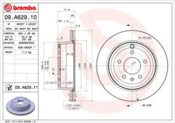 BREMBO Féktárcsa szellőző Ø303mm 09. A629.11