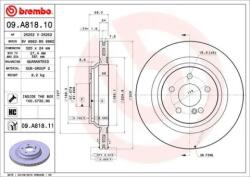 BREMBO Féktárcsa szellőző Ø320mm 09. A818.11