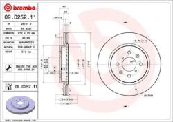 BREMBO Féktárcsa szellőző Ø272mm 09. D252.11