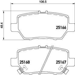 BREMBO fékbetét készlet, tárcsafék P28 078