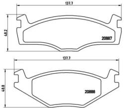 BREMBO fékbetét készlet P85 005