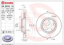 BREMBO Féktárcsa szellőző Ø295mm 09. B043.11