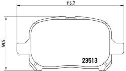 BREMBO fékbetét készlet, tárcsafék P83 040