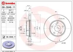 BREMBO Féktárcsa belső hűtés Ø277mm 09. C648.11