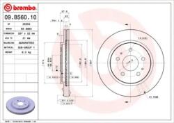 BREMBO Féktárcsa szellőző Ø287mm 09. B560.10