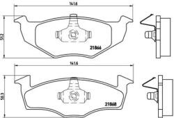BREMBO fékbetét készlet, tárcsafék P85 030