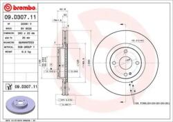 BREMBO Féktárcsa belső hűtés Ø280mm 09. D307.11