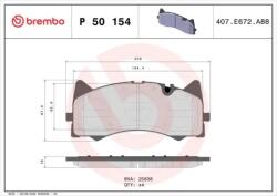 BREMBO fékbetét készlet P50 154